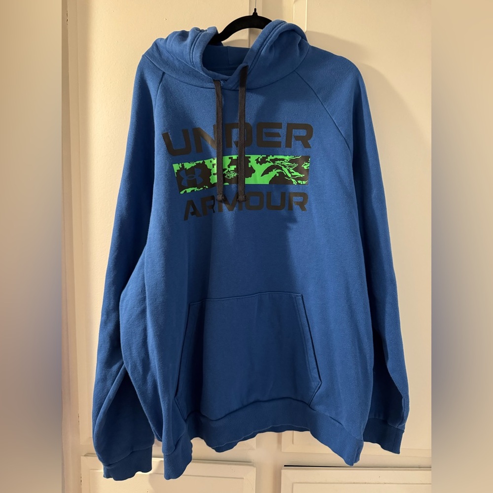 Under Armour Men's Blue and Green Hoodie